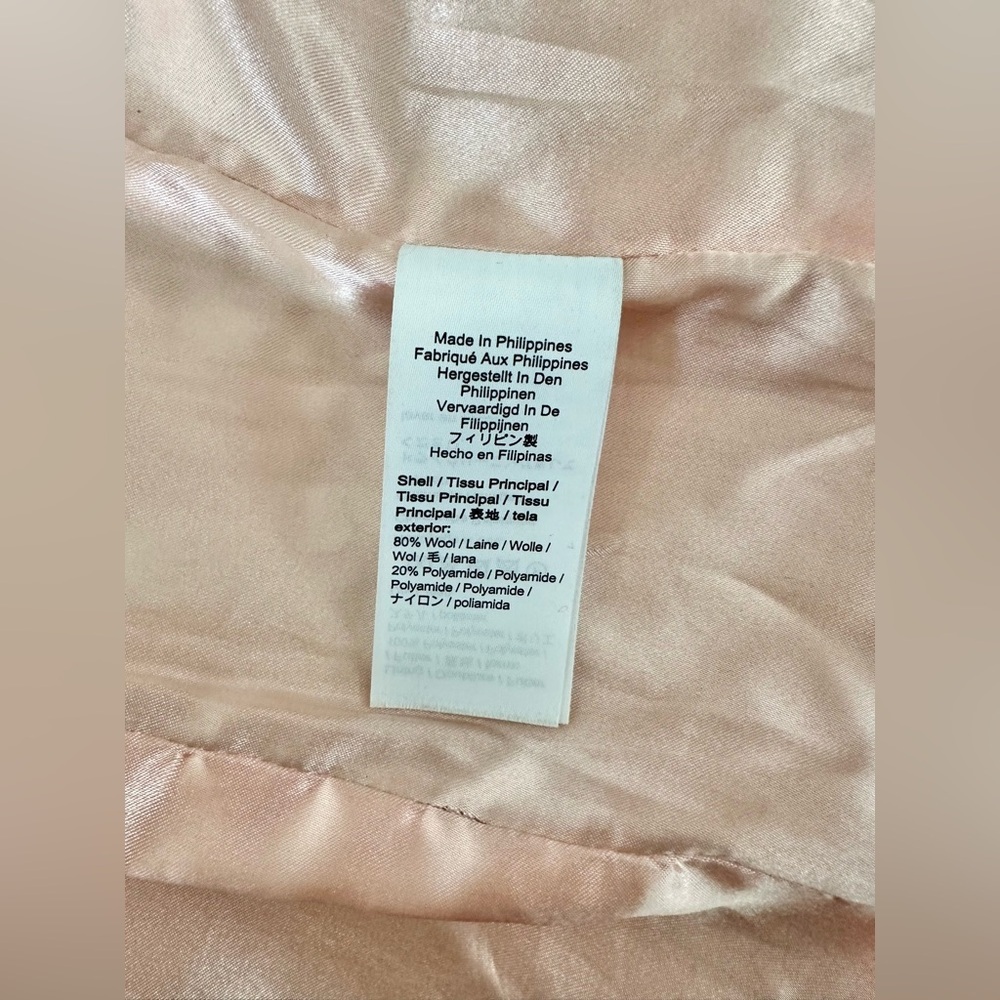 J. Crew Nello Gori Thick Wool Italian Stadium Cloth Tan Longline Cocoon Coat 4P - Picture 9 of 10